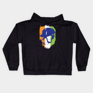 India Indian Cricket Player Batsman Helmet Design Kids Hoodie